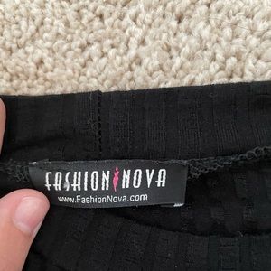 Midi long black fashion nova dress with slit